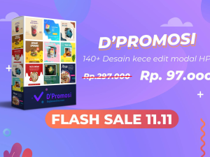 D'promosi Template desain edit modal HP