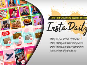 InstaDaily - 1200+ Template Feed & Story Instagram